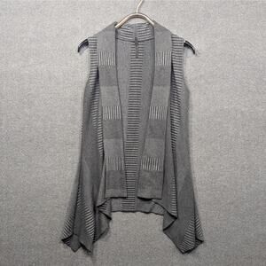 IC by Connie K Cardigan Vest Womens Small Sweater Lagenlook Open Drape Lagenlook